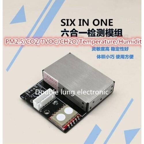 Latest sensor PM2.5 Air particle/dust sensor/ + temperature and humidity + TVOC + formaldehyde + CO2 six-in-one sensor