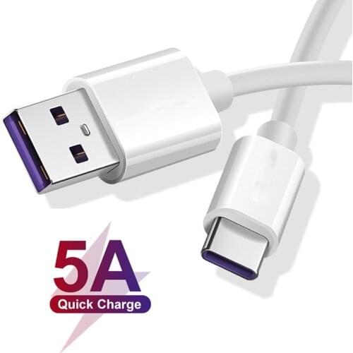Original Max 5.4A 5A USB Type C Fast Charging Cable For Samsung Galaxy A51 A50 S20 A41 A8 A30s A70 1M 1.5M 2M USB-C Charge Cord