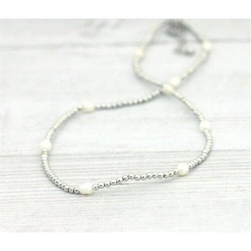 Popular in 2021 BEADS HANDMADE Round Bead Necklace Pearl Bohemian Necklace European and American Fashion Women Accessories