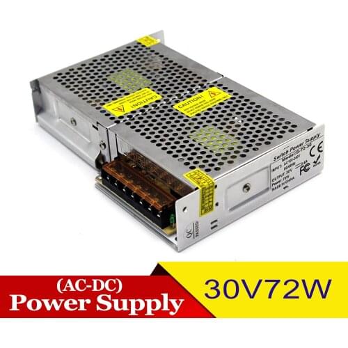 Regulated 30v 2.4a 72w Switching Power Supply Transformers AC100-240V AC DC30V SMPS for Electrical Machinery Equipment Cctv