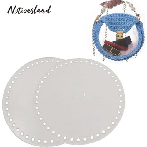 2Pcs DIY Crochet Bag Acrylic Sheet 18cm Round Plexiglass Knitted Board DIY Weave Bag Handmade Crochet Bag DIY Making Accessories