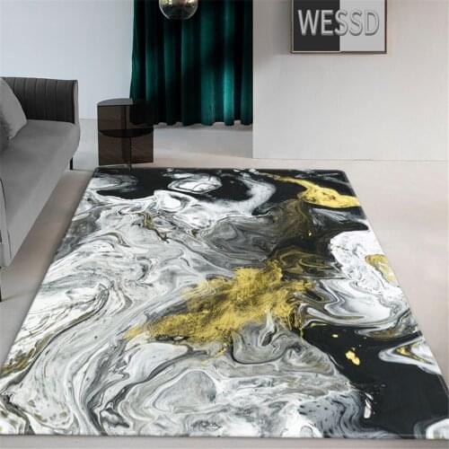 Gray White Abstract Marble Carpet Living Room Coffee Table Rug Chinese Landscape Bedroom Carpet Flannel Sponge Mat In Bathroom