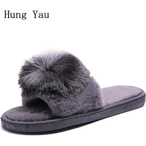 Women Slippers Flips Flops Autumn Winter Warm Shoes Woman Fashion Platform Sandals Slides Non-slip Flats Indoor Comfortable