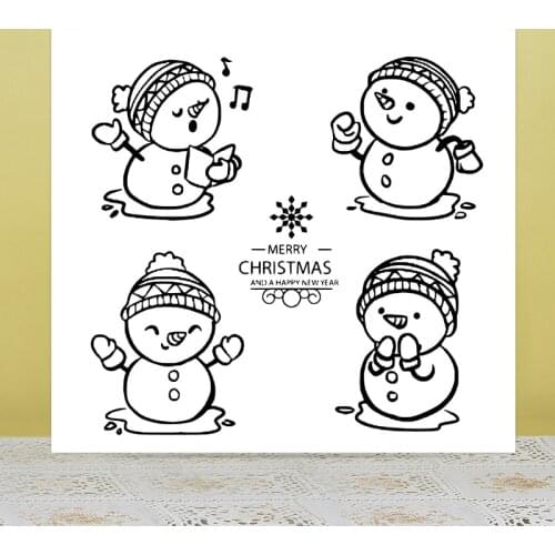 AZSG Snowman Lovely Clear Stamps/Seals For DIY Scrapbooking/Card Making/Album Decorative Silicone Stamp Crafts