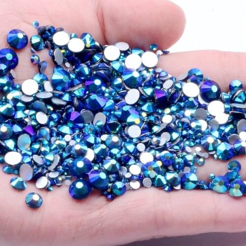 Montana AB Non Hotfix Crystal Rhinestones SS3-SS30 And Mixed Sizes Glue On Strass Diamond DIY Jewelry Making Nails Art Supplies