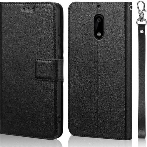 Shockproof magnetic Case for Nokia 6 Phone Case flip leather Case Mobile silicone Shell Cover with card slots
