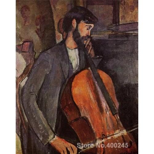 Woman Art online Amedeo Modigliani Paintings The Cellist High quality Hand painted
