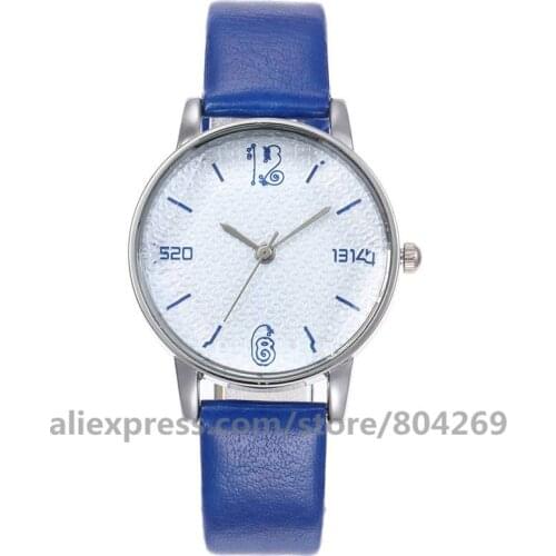 Wholesale Womens Bracelet Dress Watch Women Fashion No Logo Silver Case Quartz Watch Fashion Women Leather Wristwatch