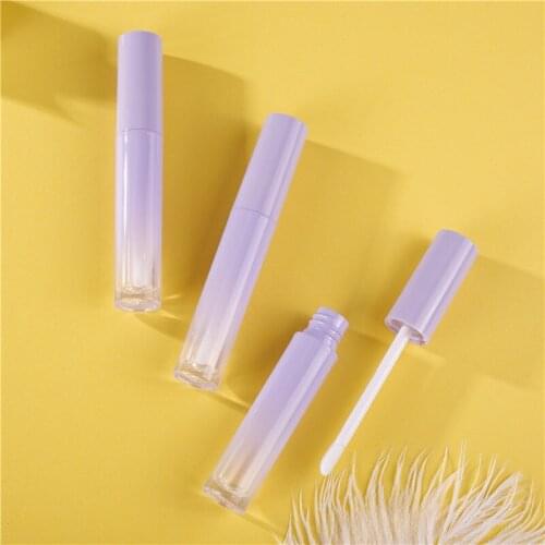 10/30pcs Gradient Purple Lip Gloss Tubes DIY Empty Cosmetic Container Round Refillable Bottles Liquid Lipstick Storage Bottle