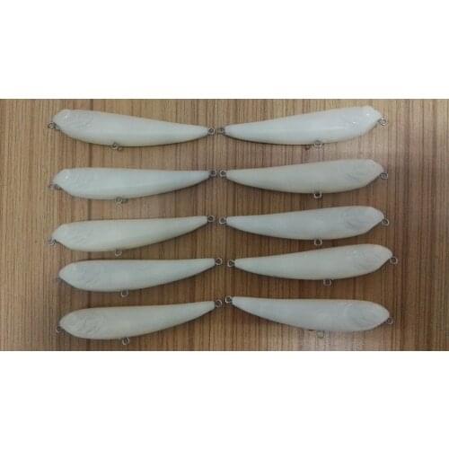 10pcs Unpainted Pencilbaits Hard Baits Fishing Lure Bodies 3 Inch 5/32 OZ Blank lures JSE136