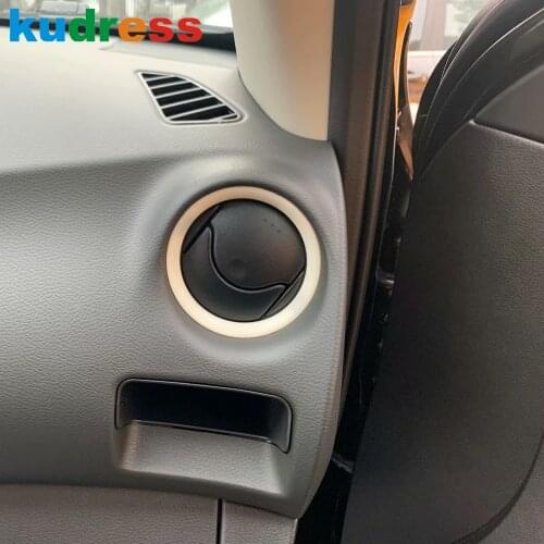 For Nissan Navara NP300 ST 2014 2015 2016 2017 2018 2019 Carbon Fiber Car Interior Front Side Air Vent AC Outlet Cover Trim 2pcs