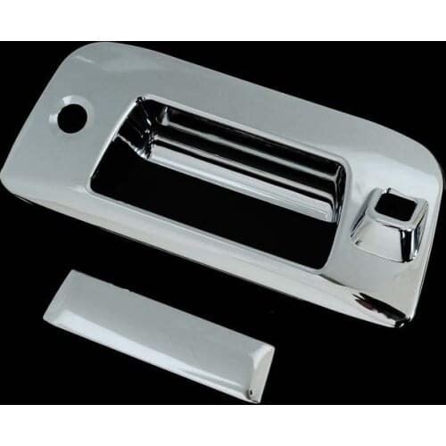 2007-2013 for Chevy Silverado 1500/2500/3500 for GMC Sierra 1500 Chrome Tailgate Handle Cover With Camera Hole & Keyhole