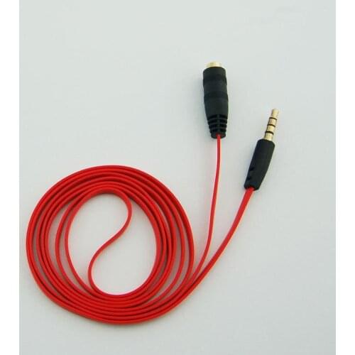 3.5mm Jack Adapter Aux Extension Cord Audio Red Cables Male to Female Plug for mp3 for Headphones 1000pcs