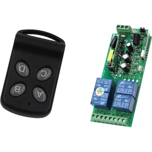 315/433MHZ 4CH 85V-250V RF Wireless Remote Control System 220V Wireless Switch Remote Power Switch ON/OFF Receiver Hot Sale