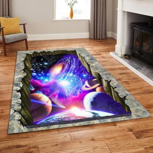 Universe Star Sky 3D Carpets for Living Room Bedroom Area Rugs Space Planet printed Carpet Child Room play Rug Coffee Table Mats