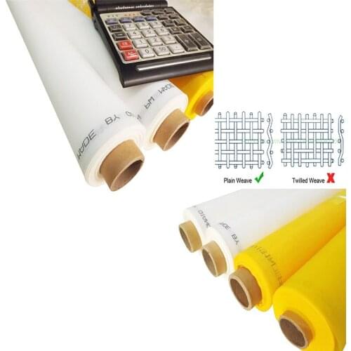 Free Shipping ! 140T-34Yellow-165CM with different meters polyester screen mesh for ceramic printing