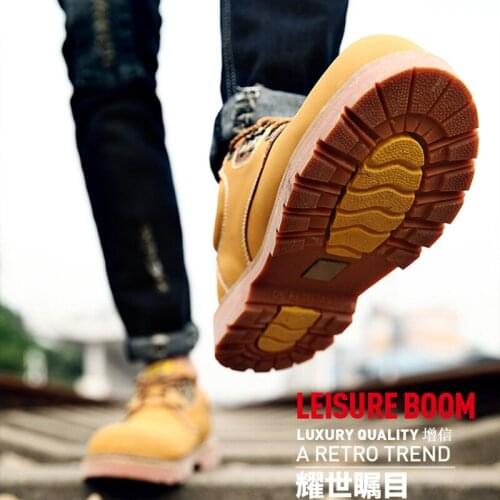 Frosted cowhide Martin boots ankle boots men and women leather business shoes casual spring and autumn breathable Wear-resistant