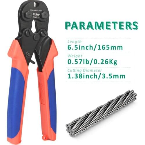 CWR35 cable cutter cutting plier Wire Rope Cutter for Stainless Steel Wire Rope,Aircraft Cable,CopperCable,Piano Wire Hand Tool
