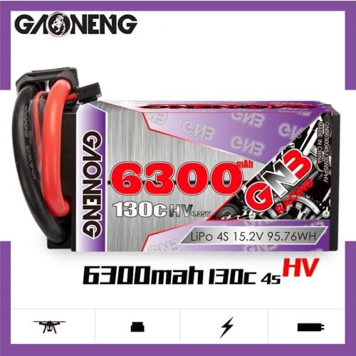 GAONENG GNB 15.2V 6300mAh 4S 130C Hardcase HV Shorty LiPo Battery pack XT90 EC5 Plug for RC Car four drive off-road Car Boat