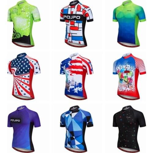 JPOJPO Summer Cycling Clothing For Men/Breathable Quick-Dry Bike Jersey/Bicycle Shirts Clothes Youth Cycling Jerseys Tops