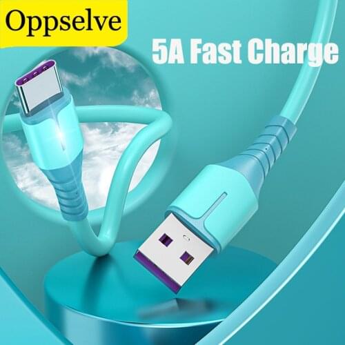 5A USB C Cable Type C Cable Charger USB Fast Charging Data Cord for Huawei Samsung Xiaomi USB Liquid Silicone Cable Type-C Wire