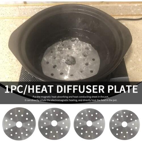 Induction Cooker Round Adapter Stainless Steel Stewpot Saucepan With Holes Kitchen Conduction Casserole Pot Heat Diffuser Plate