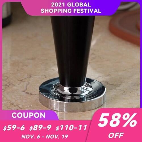 Food Grade Coffee Tamper 58MM Aluminum Espresso Mat Powder Hammer Barista Espresso maker Grinder High Quality Handmade