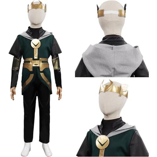 Loki Season 1 Kid Loki Cosplay Costume Outfits Halloween Carnival Suit