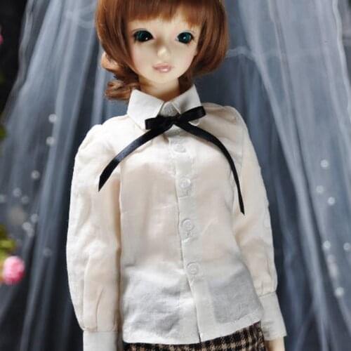 M1023 children handmade toy 1/6 1/3 1/4 uncle Doll clothes BJD/SD doll props Accessories clothes Ribbon shirt 1pcs