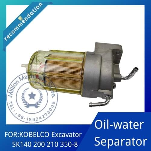 For KOBELCO Excavator SK140/200/210/350-8 Engine Diesel Oil and Water Separator Assembly Oil-Water Filter