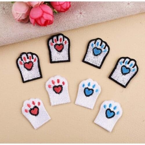 Cartoon Exquisite Bear paw Patches wholesale Personality Dog Footprints Patches Patches for Clothes Bags Garment Accessories