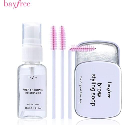Bayfree Eyebrow Soap Wax With Brush Spray Bottle Waterproof Eyebrows Pomade Gel For Eyebrow Styling Makeup Brow Soap