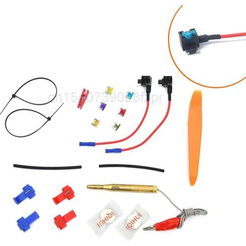 Power Collection Kit For Automotive Electronic Equipment 10 Piece Mini Power Collection / 3a-20a Fuse / Measuring Pen