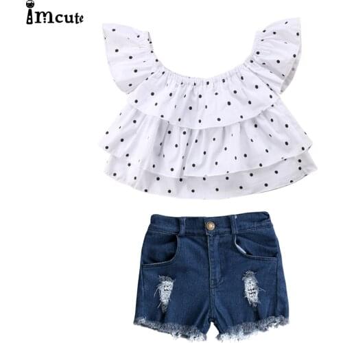 New Kids Baby Girl Dress Costume Tops shirt Dress Pant Outfit Clothes Sleeveless