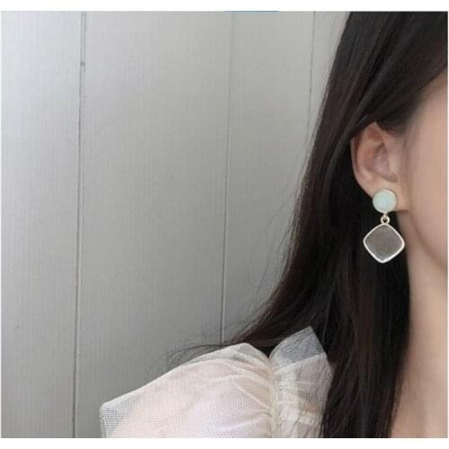 New Earrings Fashion Jewelry Simple Geometry Circular Asymmetric Elegant Earrings Wholesale Earrings For Women