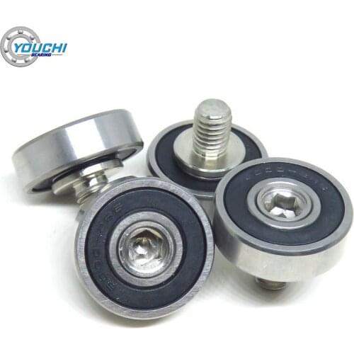 OD 26mm Bearing Bolt With M8 Thread And 6200RS Bearing JS600026-8C2L10M8 Furniture Rail Wheels Load-bearing Pulleys