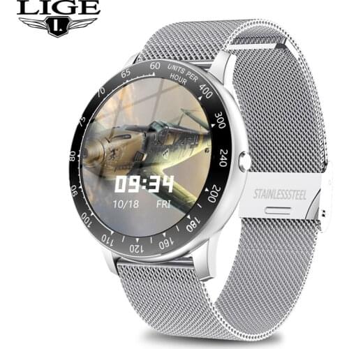 LIGE 2020 New Smart Watch Women Fashion Ladies Heart Rate Monitor Fitness Bracelet Sport Waterproof