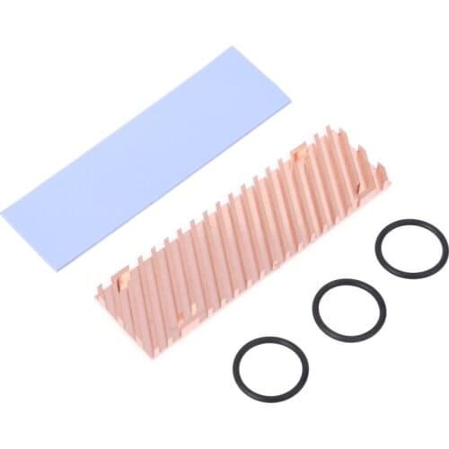 Ultra-Thin Pure Copper Heatsink Cooler Heat Sink SSD Thermal Pad for M.2 2280 PCI-E NVME 1.5/2/3/4mm