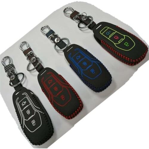 Fit For Ford Mondeo 2013 Actual-Key-Shape 3 Button Smart Car Key Case Cover For Mustang 2015 Edge Fusion Key Bag