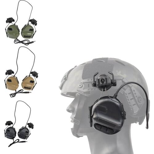 Tactical Headsets With Fast Helmet Rail Adapter Military Headsets Hunting Shooting Hearing Protective Headphone