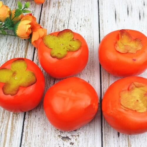 10pcs High imitation fake artificial persimmon Fruit&artificial plastic fake simulated persimmon fruit model