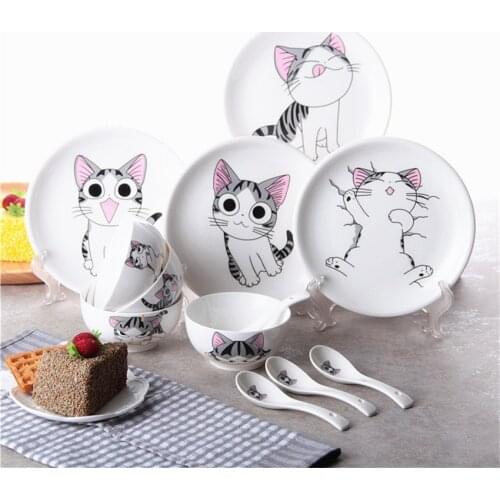 12 pieces Ceramic bowls set Porcelain Dinner Plates tableware set bone china plain white bone Tableware