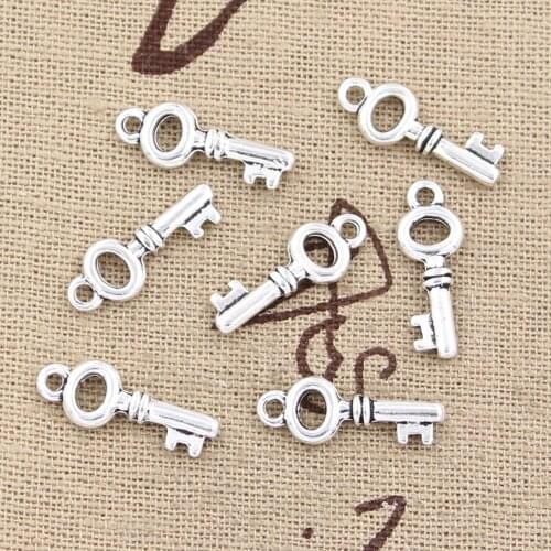 20pcs Charms Skeleton Key 18x6mm Antique Making Pendant fit,Vintage Tibetan Silver color,DIY Handmade Jewelry