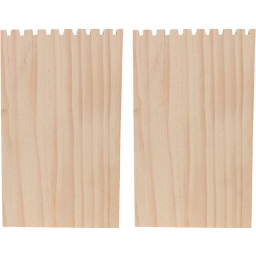 2x Wood Jewelry Display Hanging Rack Stand Pendant Necklace Organizer Holder