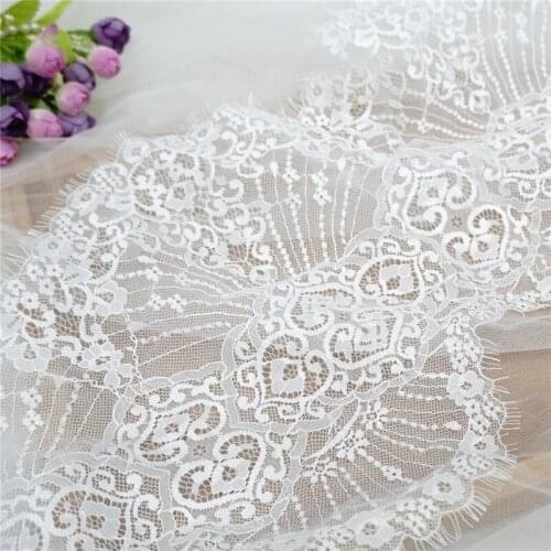 3 Yards Vintage Soft Floral Chantilly Lace Trim Eyelash Lace Trim Scallop Borders for DIY Sewing, Dress Supply, Sleeves