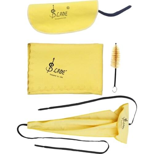4 lot Saxophone Cleaning Kit Sax Clean Cloth Mouthpiece Brush Screwdriver