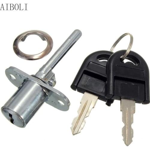 Zinc Alloy Computer Desk Cabinet Mailbox Drawer Cupboard Locker Cam Lock with Keys Silver