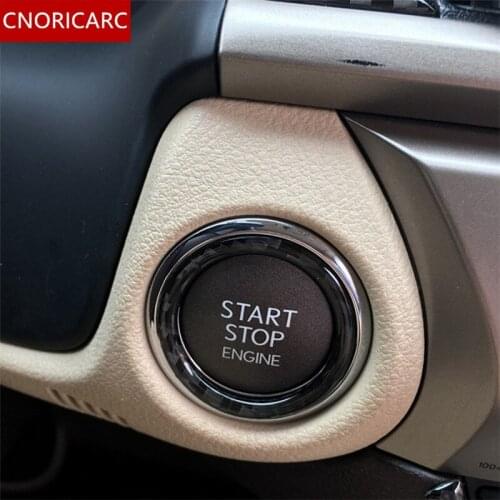 CNORICARC Carbon Fiber A Key To Start Decorative Ring Keyhole Trim Circle For Lexus ES200 250 350 300h 13-17 Car Accessories