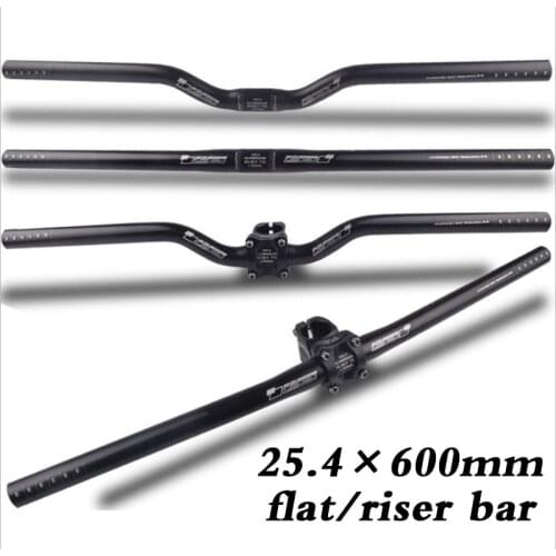 FMFXTR 25.4*600mm Riser Bar Mtb Integrated Handlebar Aluminum Alloy Bike Handlebar Bike Flat Handle Bar Bicycle Part