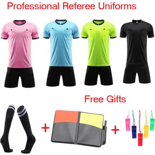 Football Judge Uniforms Adult Short Sortswear Soccer Referee Jerseys Kit Referee Clothing Professional Competition Suits
